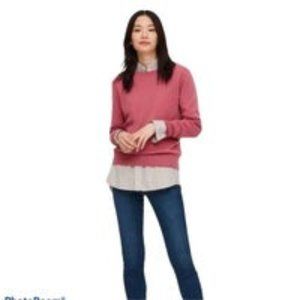 Ann Taylor Factory Crewneck XS PinkCoral Sweater